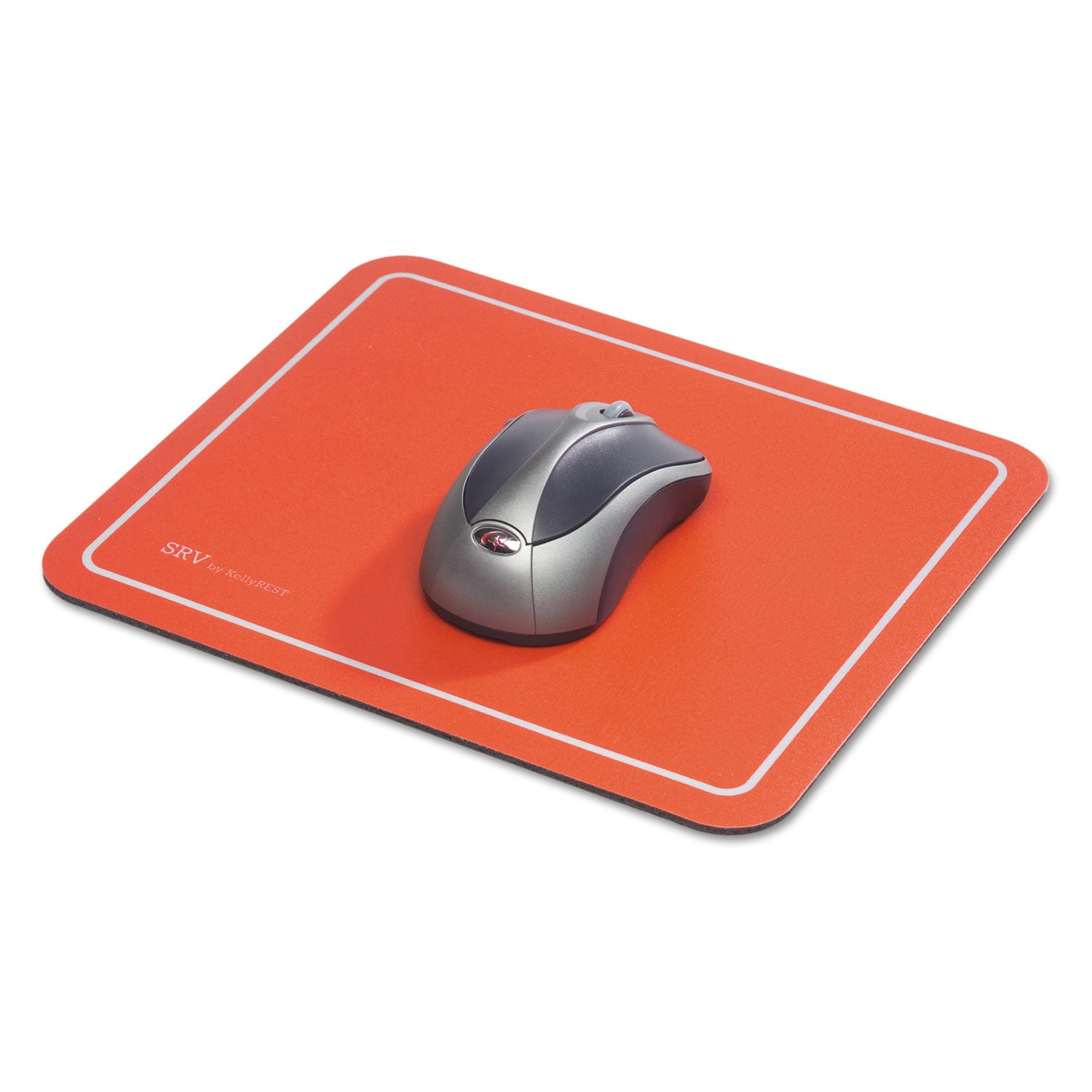 Kelly Computer Supply - SRV Optical Mouse Pad, Nonskid Base, 9 x 7-3/4, Red, Sold as 1 EA