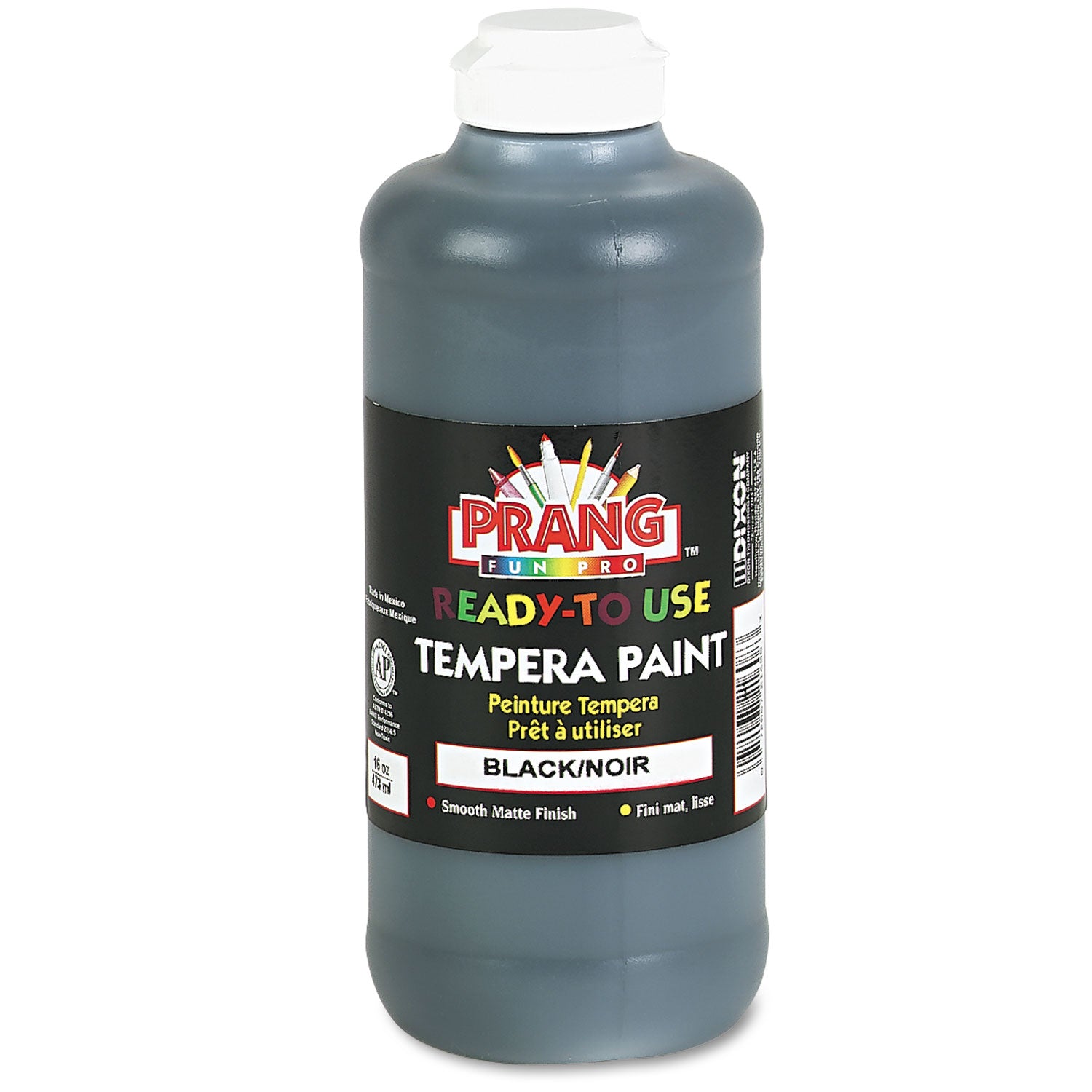 Ready-to-Use Tempera Paint, Black, 16 oz Dispenser-Cap Bottle - 