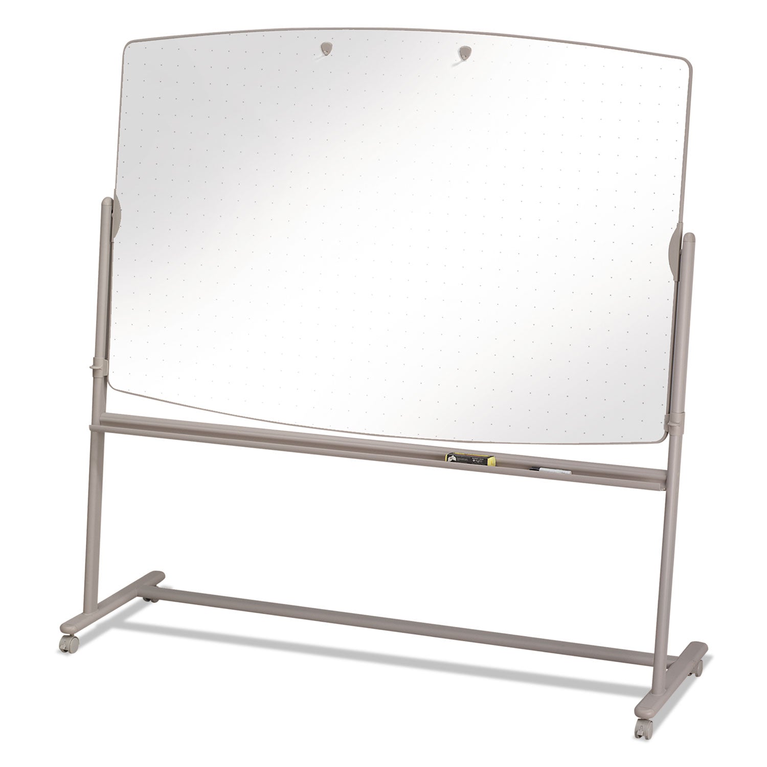 Total Erase Reversible Mobile Presentation Easel, Large, 72 x 48, White Surface, Neutral/Beige Steel Frame - 