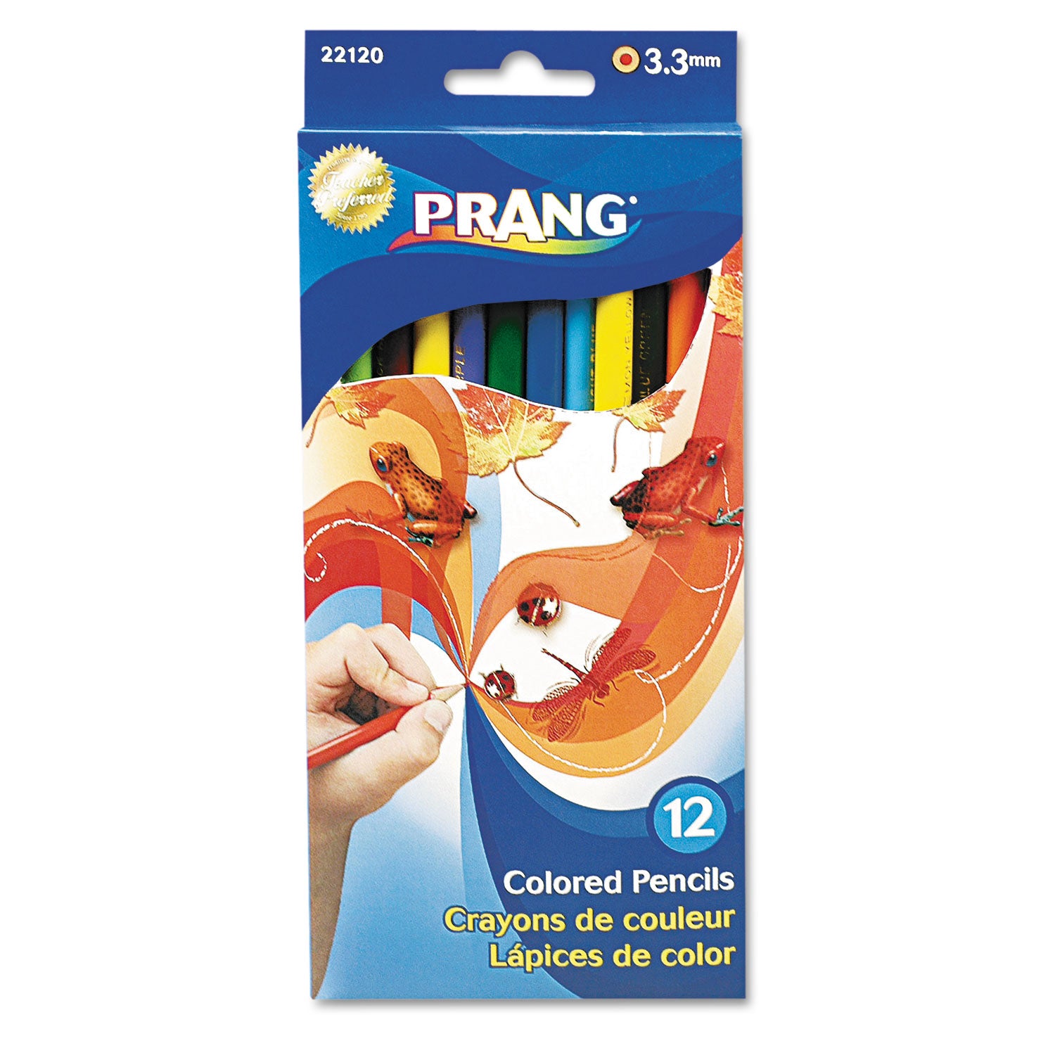 Colored Pencil Sets, 3.3 mm, 2B, Assorted Lead and Barrel Colors, Dozen - 