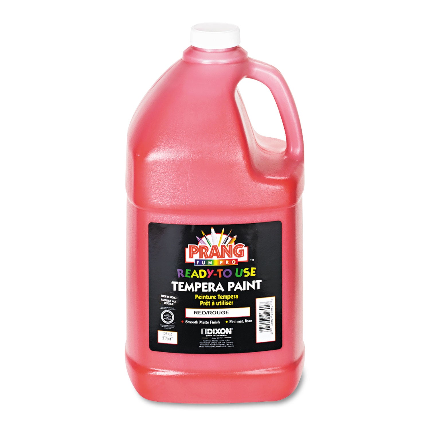 Ready-to-Use Tempera Paint, Red, 1 gal Bottle - 