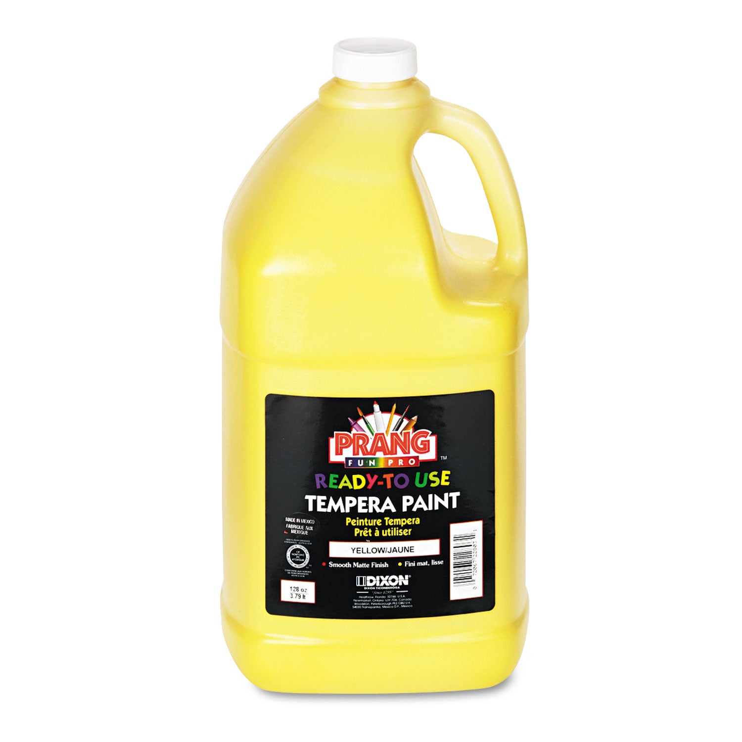 Ready-to-Use Tempera Paint, Yellow, 1 gal Bottle - 