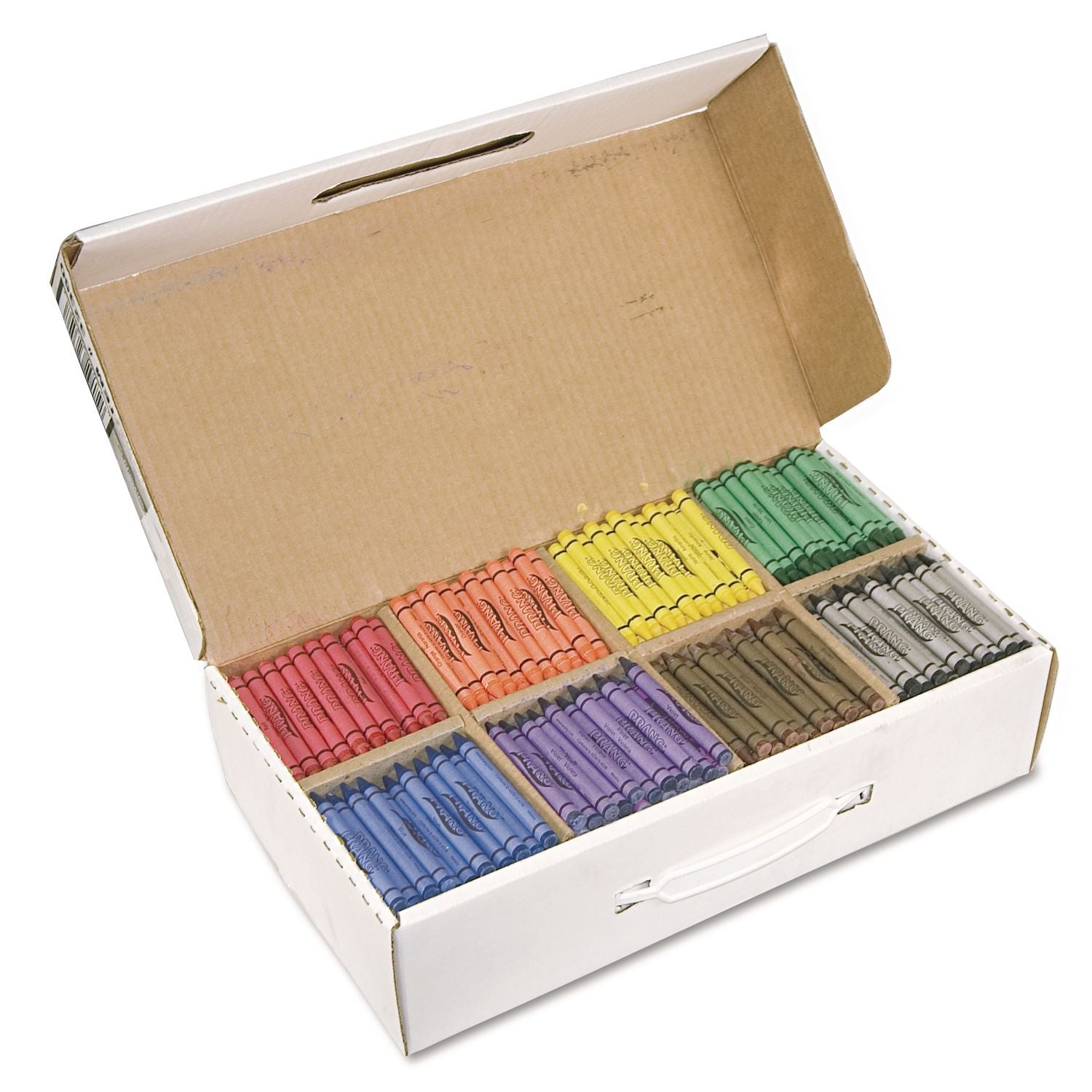 Crayons Made with Soy, 100 Each of 8 Colors, 800/Carton