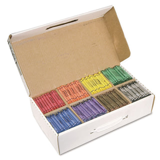 Crayons Made with Soy, 100 Each of 8 Colors, 800/Carton