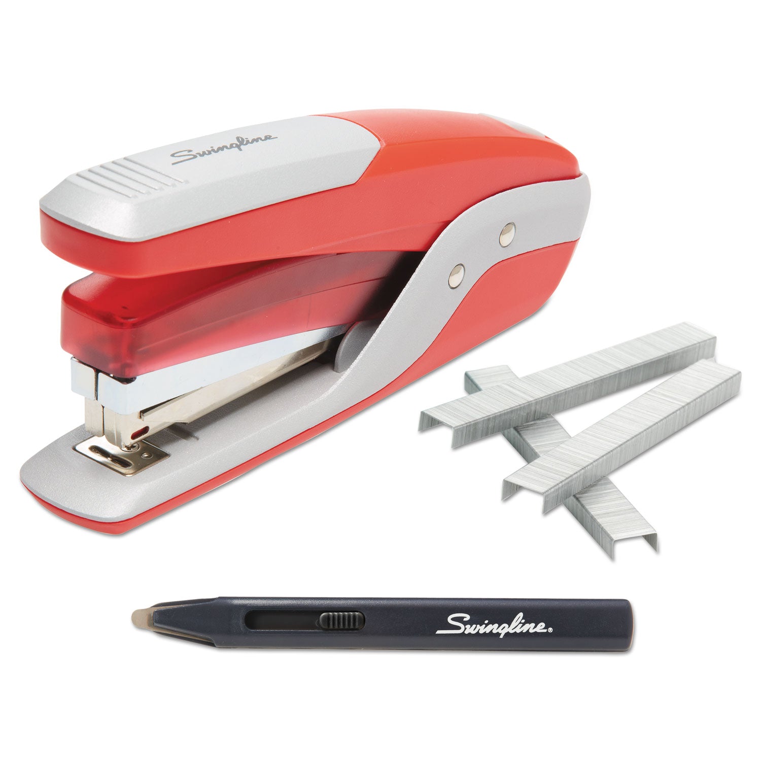 quick-touch-stapler-value-pack-28-sheet-capacity-red-silver_swi64589 - 1