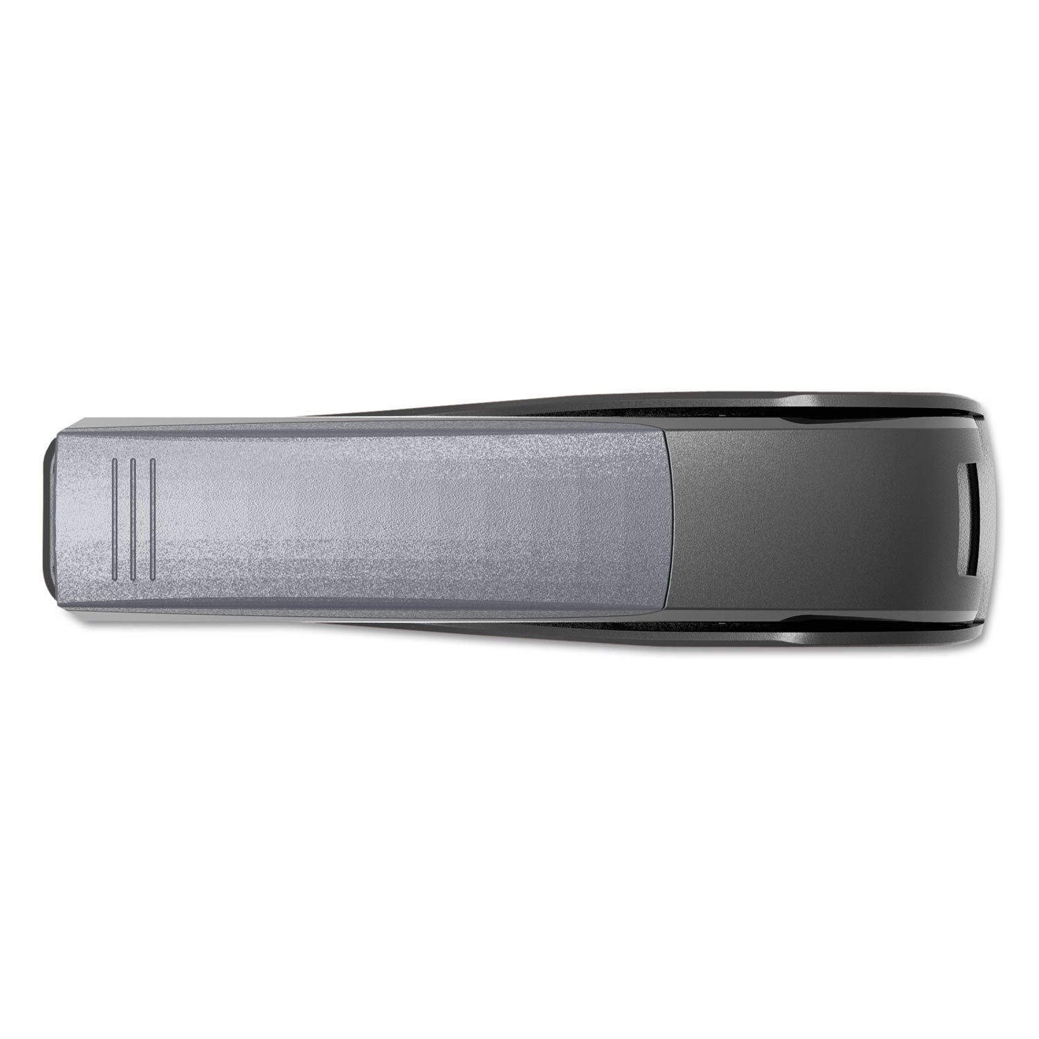 deluxe-power-assist-flat-clinch-full-strip-stapler-25-sheet-capacity-black-gray_unv43040 - 2