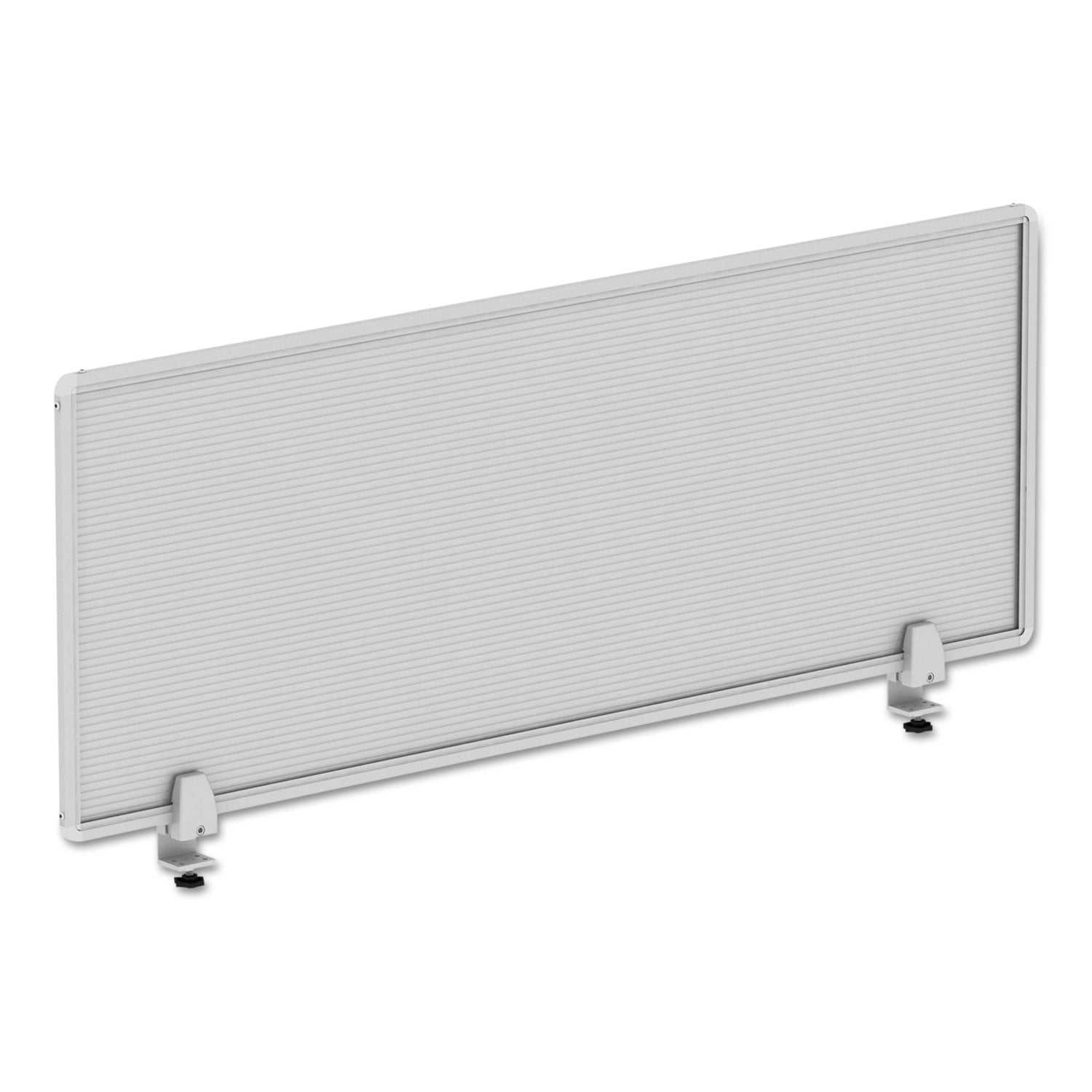 Polycarbonate Privacy Panel, 47w x 0.5d x 18h, Silver/Clear - 