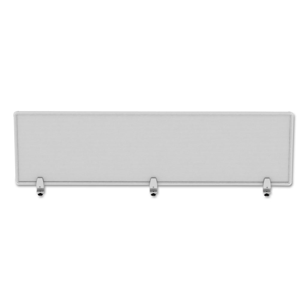 Polycarbonate Privacy Panel, 65w x 0.5d x 18h, Silver/Clear