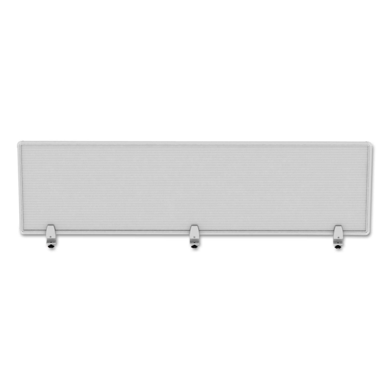 Polycarbonate Privacy Panel, 65w x 0.5d x 18h, Silver/Clear