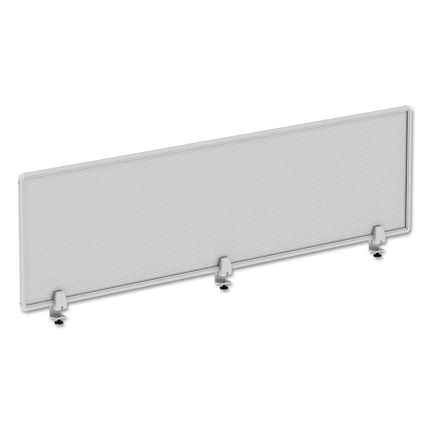 Polycarbonate Privacy Panel, 65w x 0.5d x 18h, Silver/Clear - 