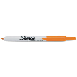Retractable Permanent Marker, Fine Bullet Tip, Assorted Colors, 8/Set