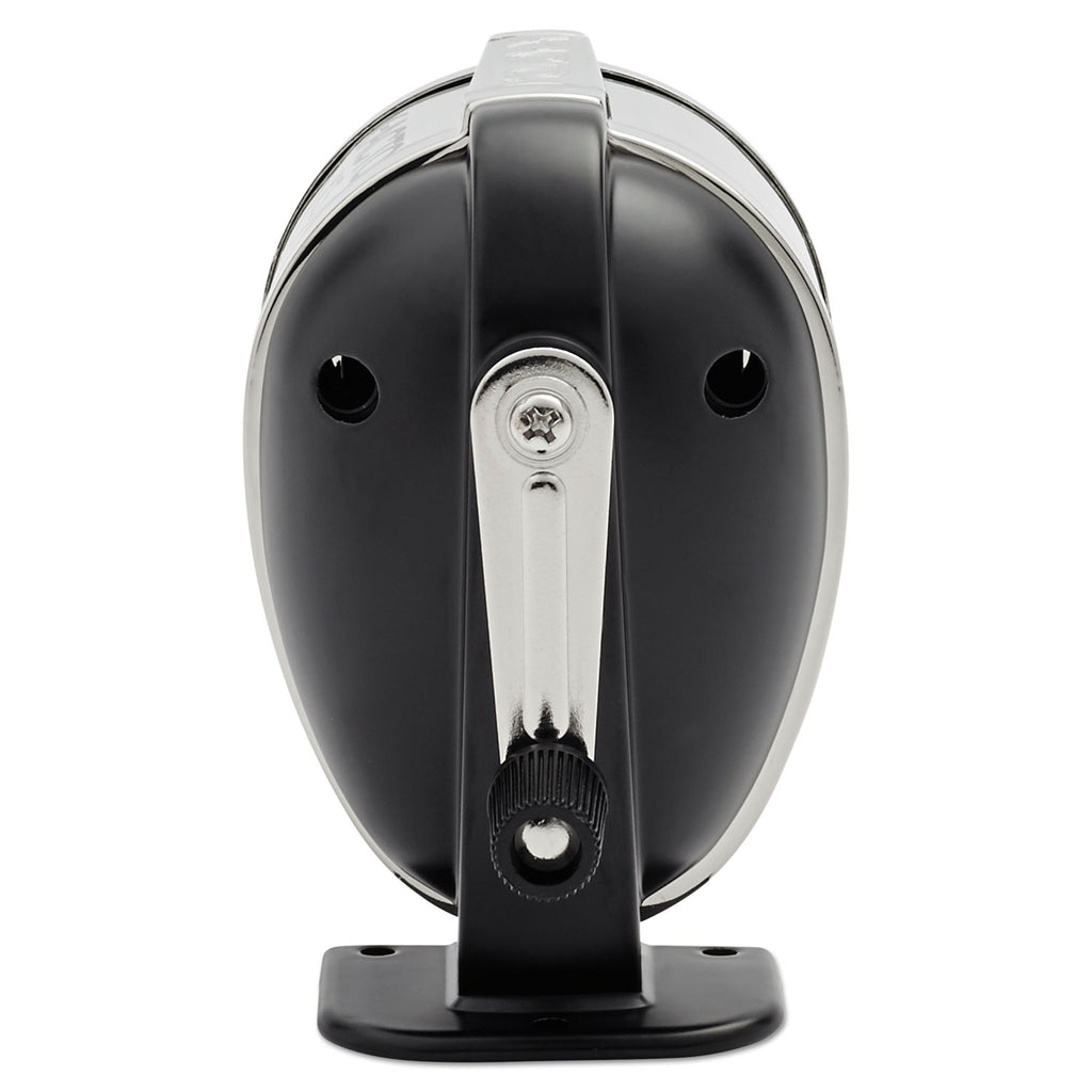 KS Manual Classroom Pencil Sharpener, Table/Wall-Mount Design, Manually-Powered, 2.75 x 4.75 x 4.25, Black/Nickel