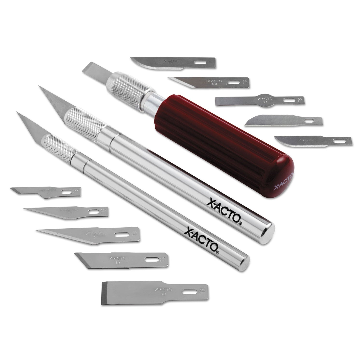 Knife Set, 3 Knives, 10 Blades, Carrying Case - 