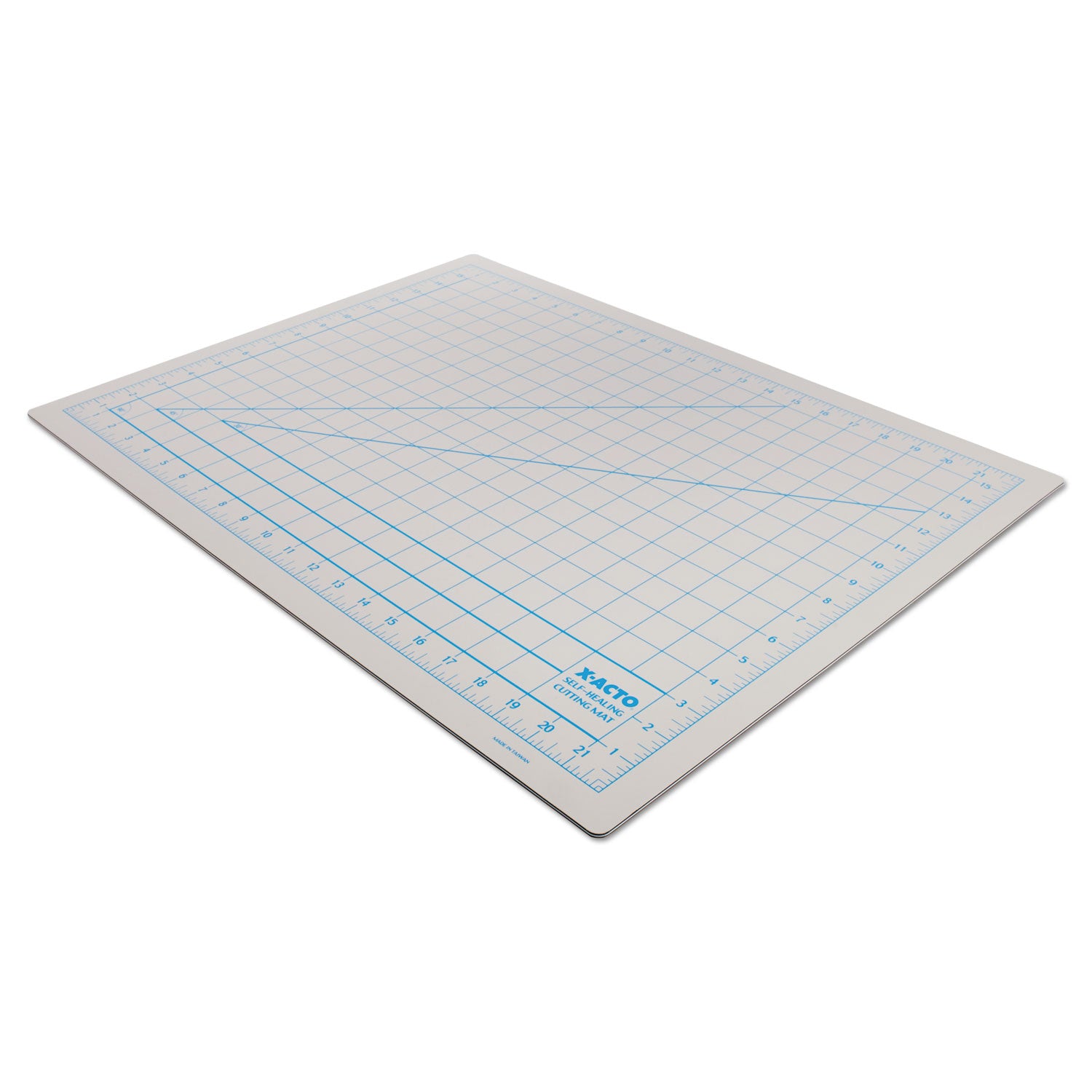 Self-Healing Cutting Mat, Nonslip Bottom, 1" Grid, 18 x 24, Gray - 