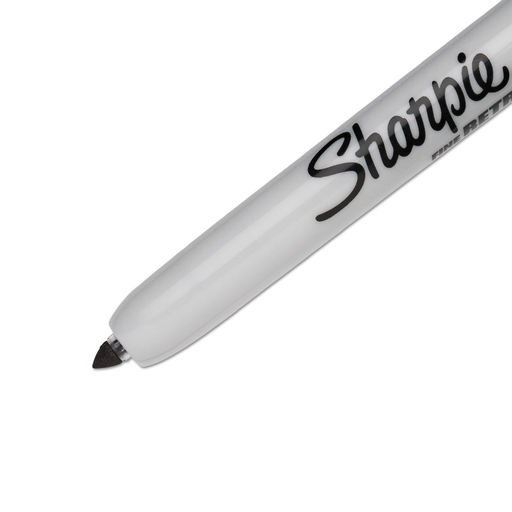 Retractable Permanent Marker, Fine Bullet Tip, Assorted Colors, 8/Set