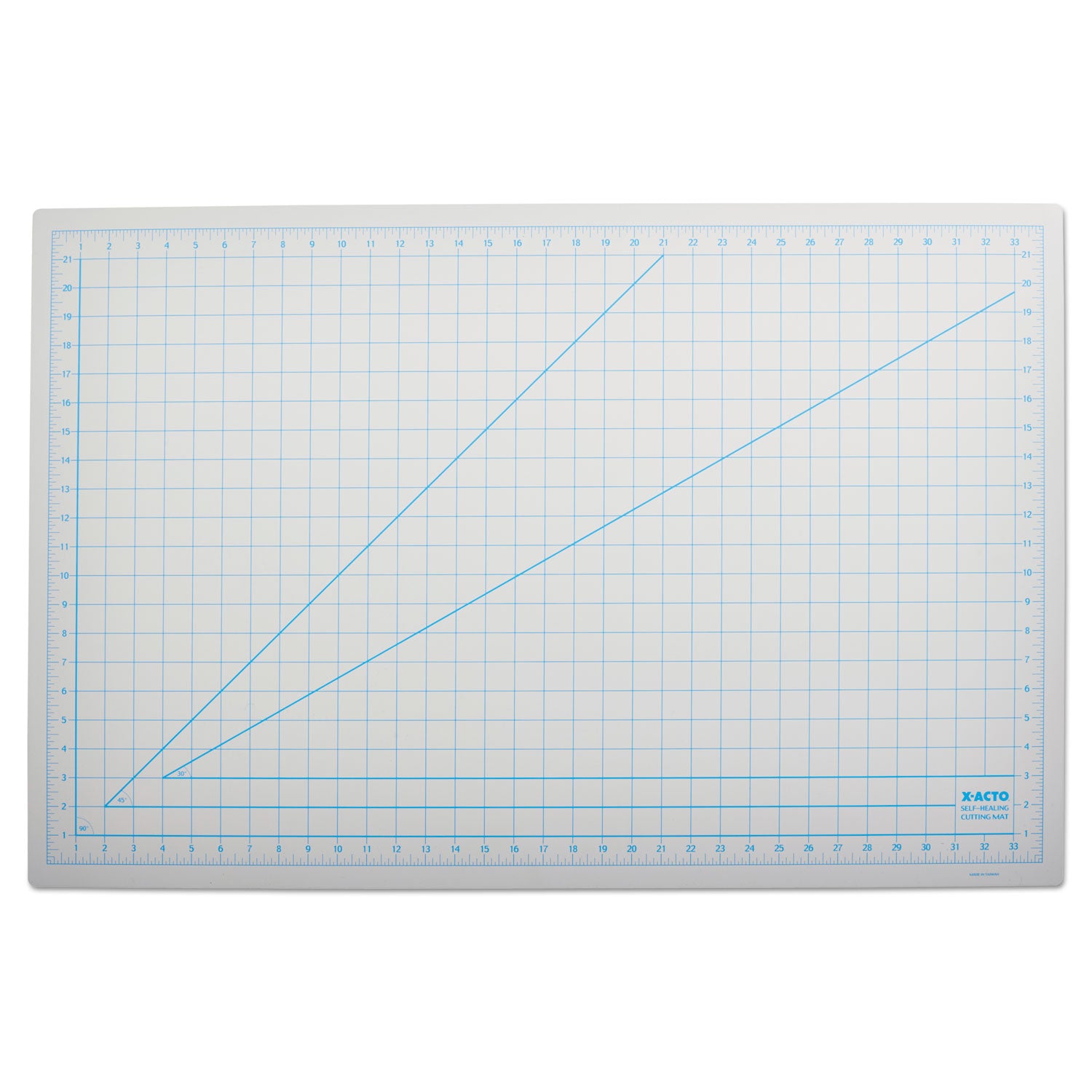 Self-Healing Cutting Mat, Nonslip Bottom, 1" Grid, 24 x 36, Gray - 