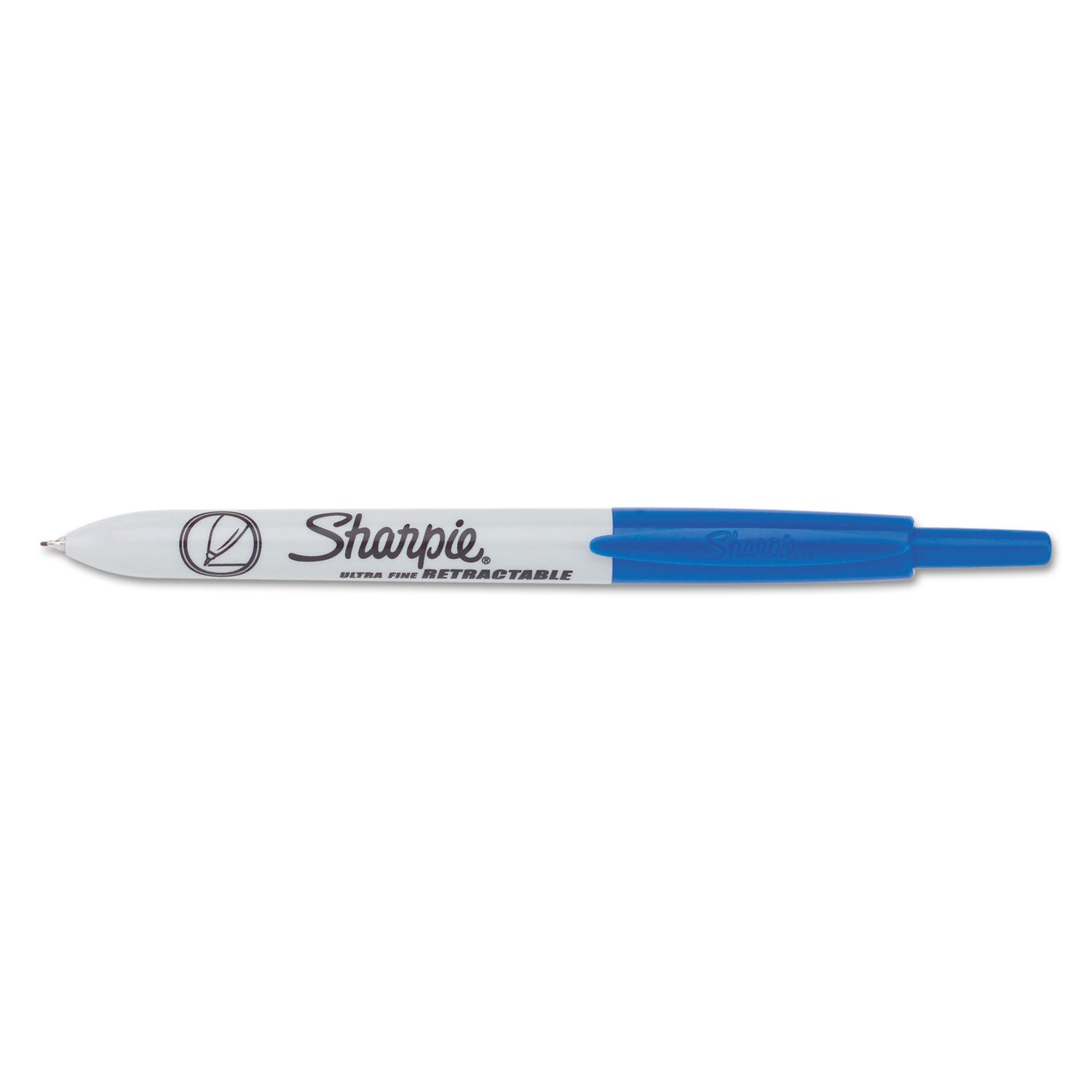 Retractable Permanent Marker, Extra-Fine Needle Tip, Blue - 