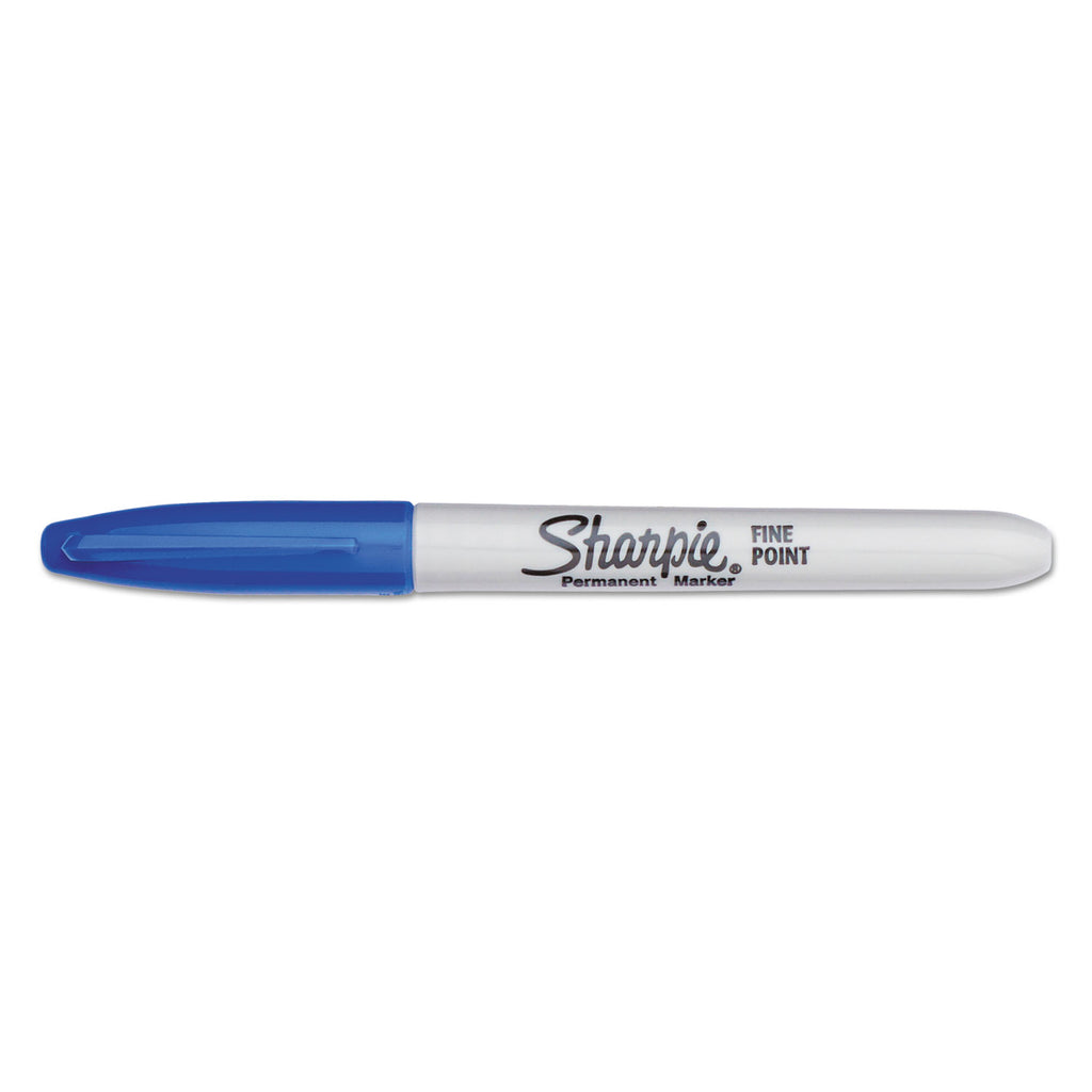 Fine Tip Permanent Marker Value Pack, Fine Bullet Tip, Blue, 36/Pack
