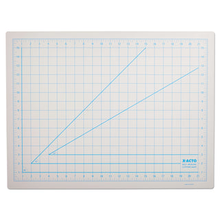 Self-Healing Cutting Mat, Nonslip Bottom, 1" Grid, 18 x 24, Gray - 