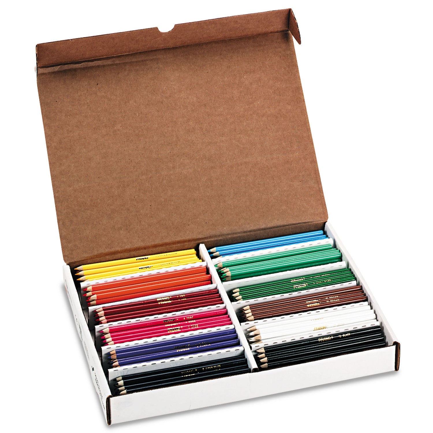 Colored Pencil Set Master Pack, 3.3 mm, 2B, Assorted Lead and Barrel Colors, 288/Box - 
