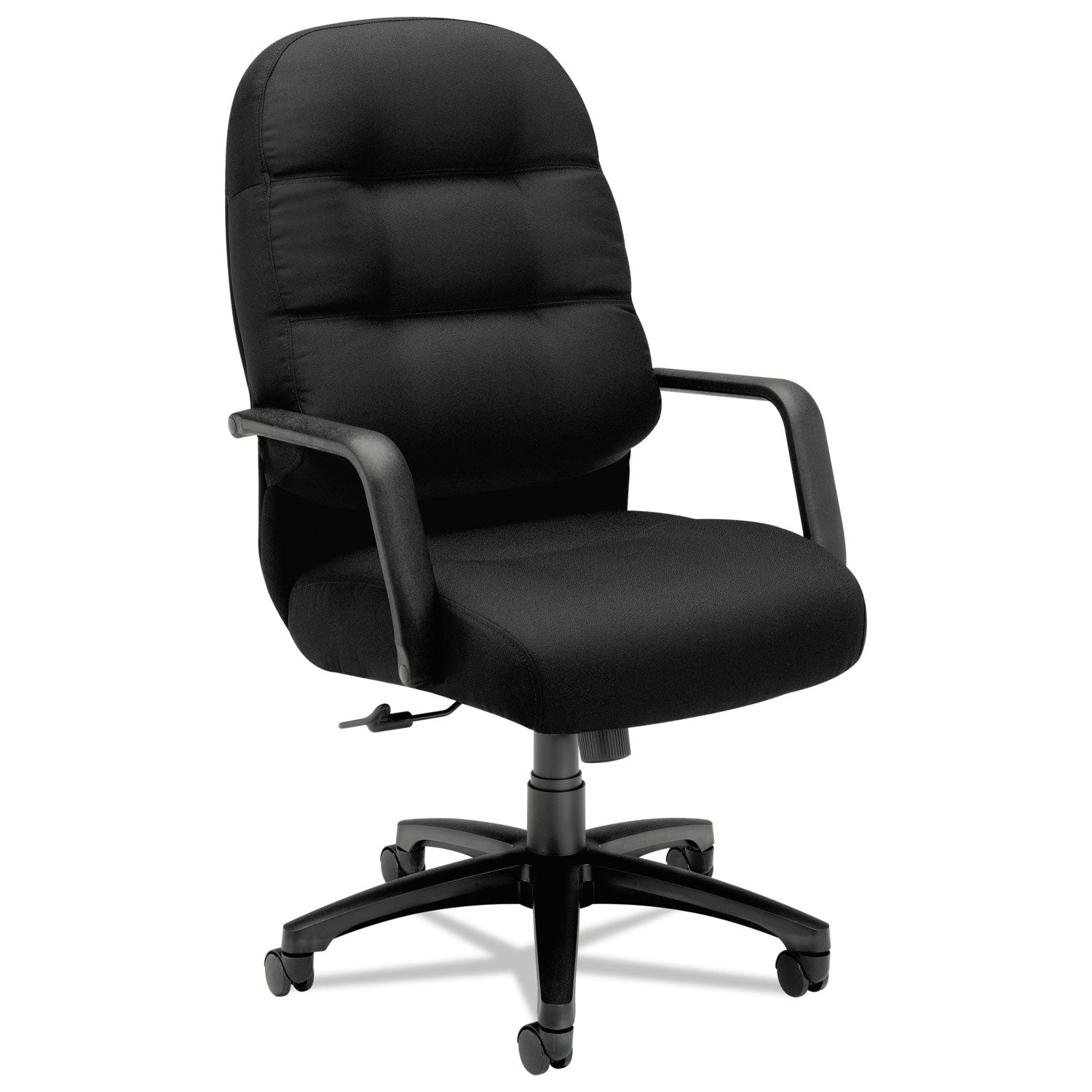 Pillow-Soft 2090 Series Executive High-Back Swivel/Tilt Chair, Supports Up to 300 lb, 17" to 21" Seat Height, Black - 1