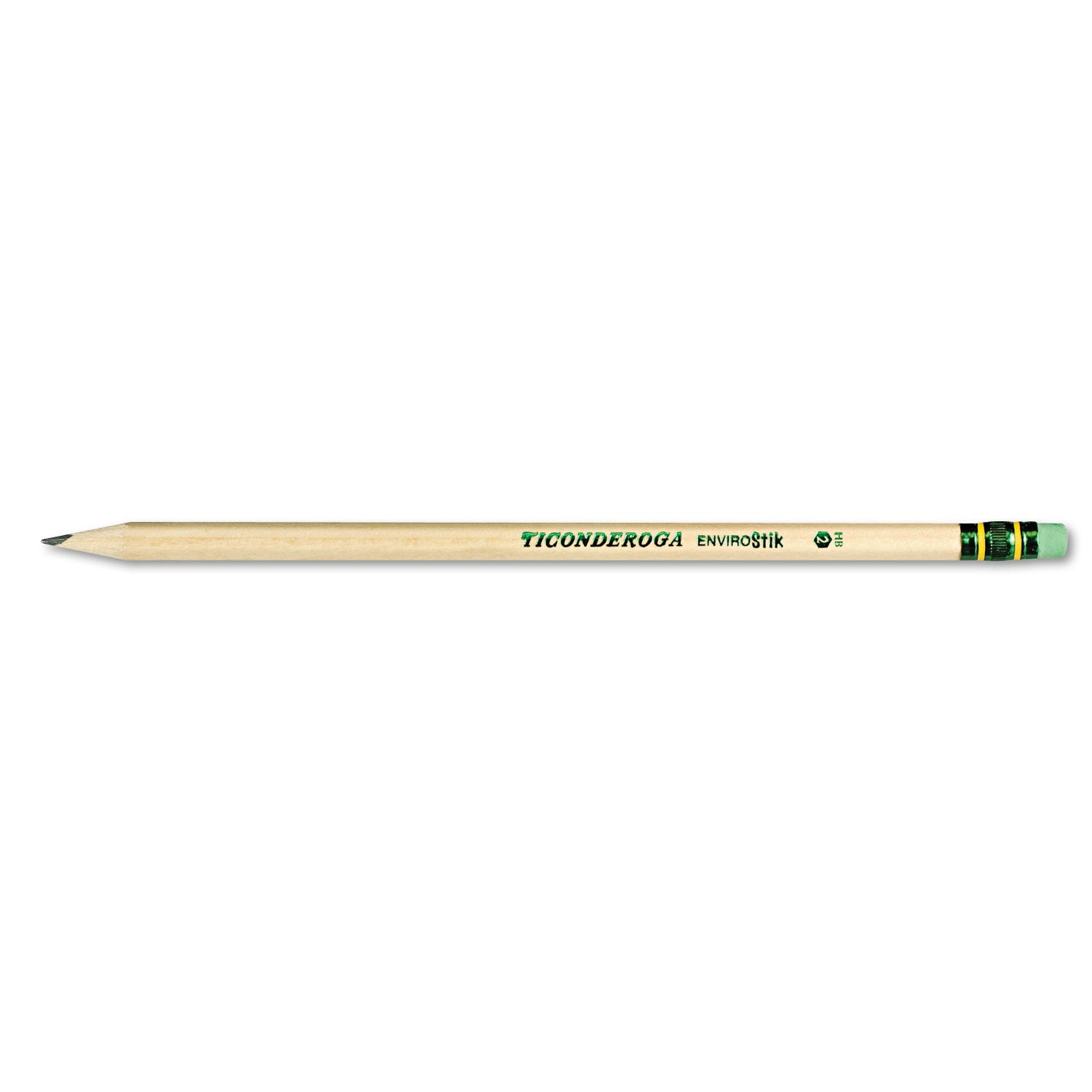 EnviroStiks Pencil, HB (#2), Black Lead, Natural Woodgrain Barrel, Dozen - 