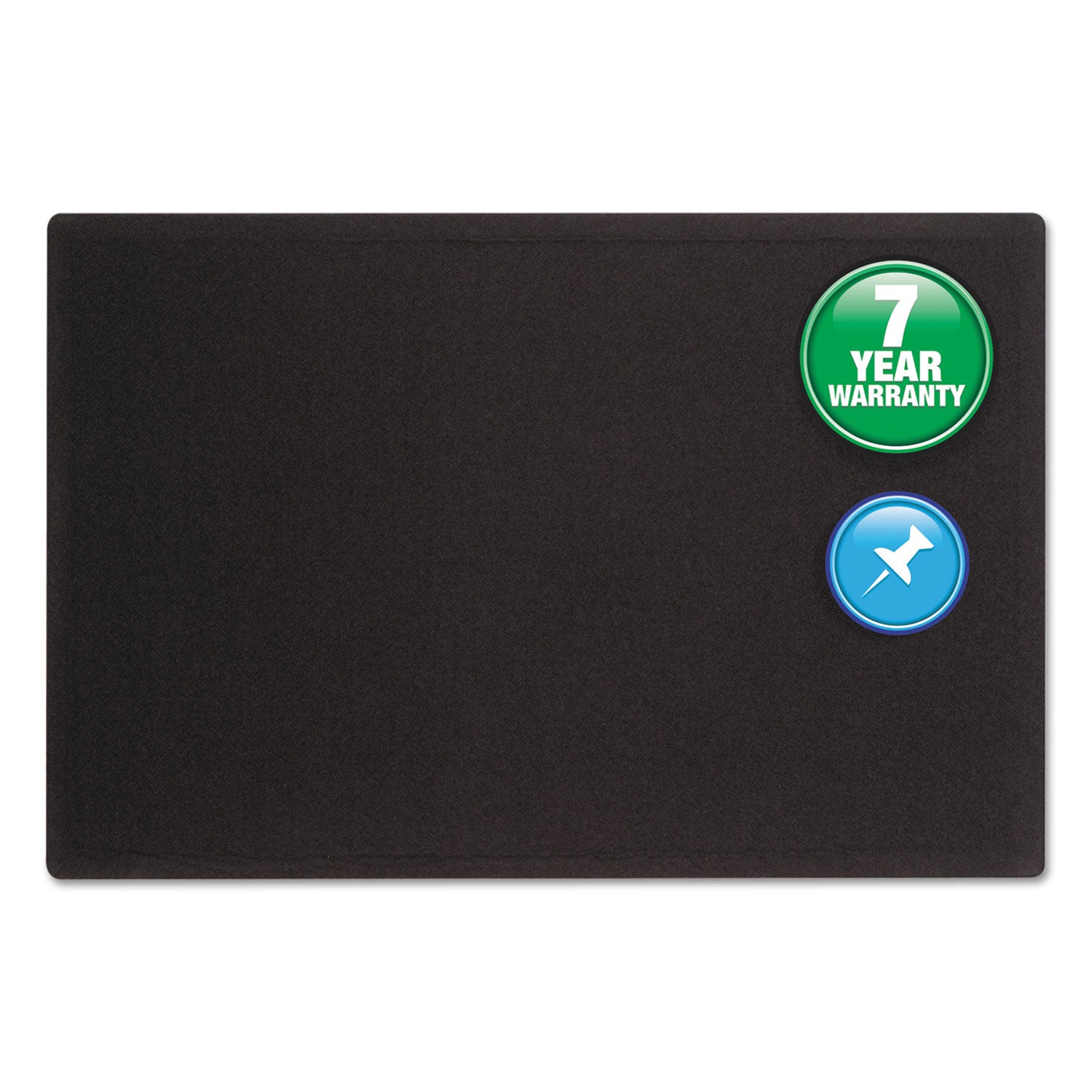 Oval Office Fabric Bulletin Board, 36 x 24, Black Surface - 