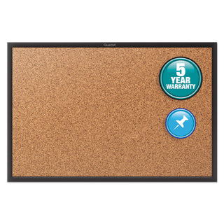 Classic Series Cork Bulletin Board, 48 x 36, Tan Surface, Black Aluminum Frame - 