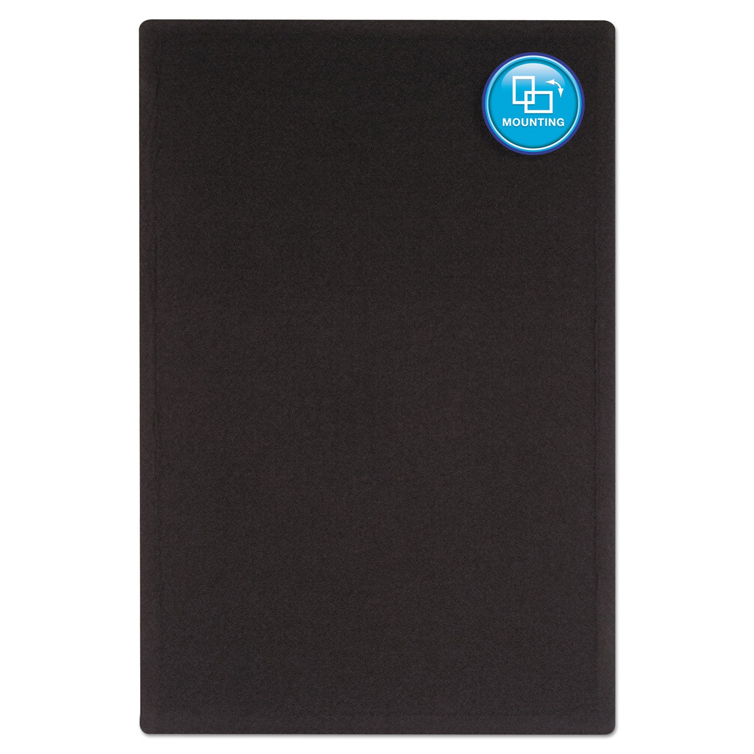 Oval Office Fabric Bulletin Board, 36 x 24, Black Surface - 