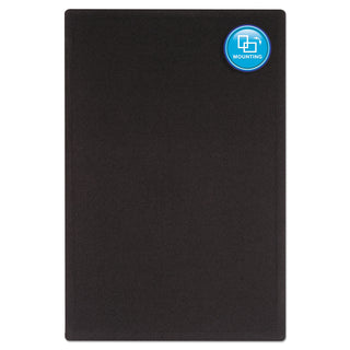 Oval Office Fabric Bulletin Board, 36 x 24, Black Surface - 