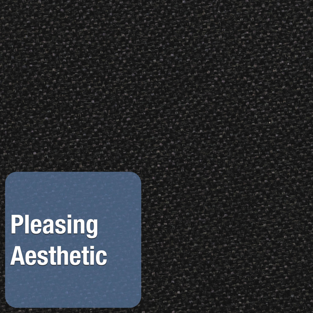 Oval Office Fabric Bulletin Board, 36 x 24, Black Surface - 