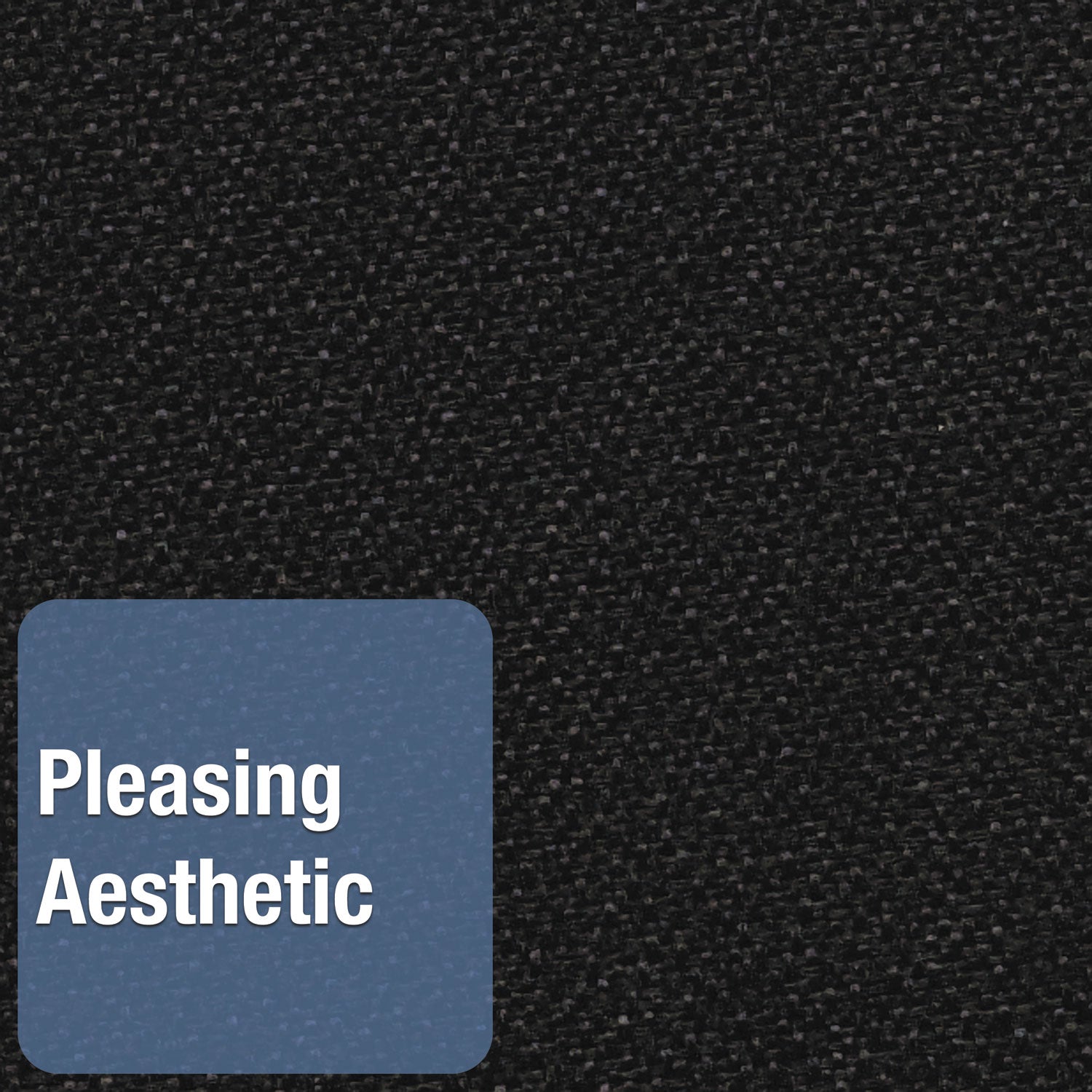 Oval Office Fabric Bulletin Board, 36 x 24, Black Surface - 