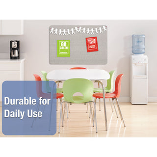 Oval Office Fabric Board, 36 x 24, Gray Surface - 