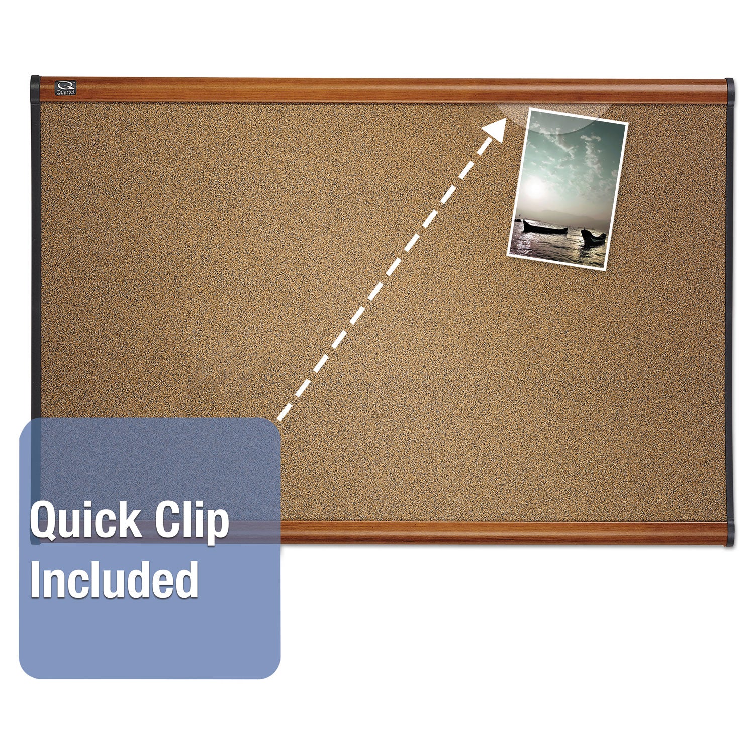 Prestige Colored Cork Bulletin Board, 72 x 48, Brown Surface, Light Cherry Fiberboard/Plastic Frame - 