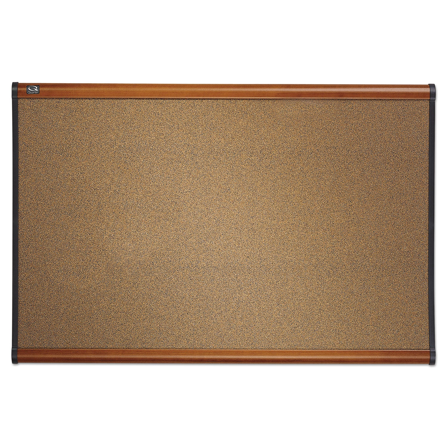 Prestige Colored Cork Bulletin Board, 36 x 24, Brown Surface, Light Cherry Fiberboard/Plastic Frame - 