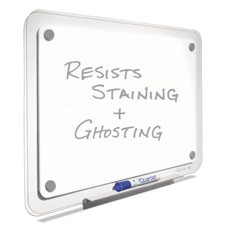 iQ Total Erase Translucent-Edge Board, 11 x 7, White Surface, Clear Plastic Frame - 