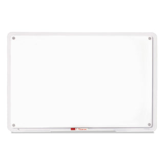iQ Total Erase Translucent-Edge Board, 36 x 23, White Surface, Clear Plastic Frame - 