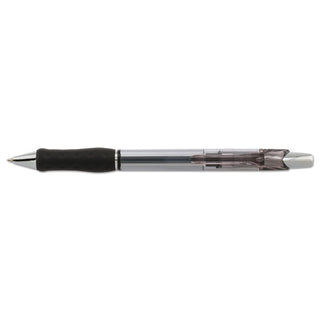 rsvp-super-rt-ballpoint-pen-retractable-medium-07-mm-black-ink-clear-black-barrel-dozen_penbx477a - 2