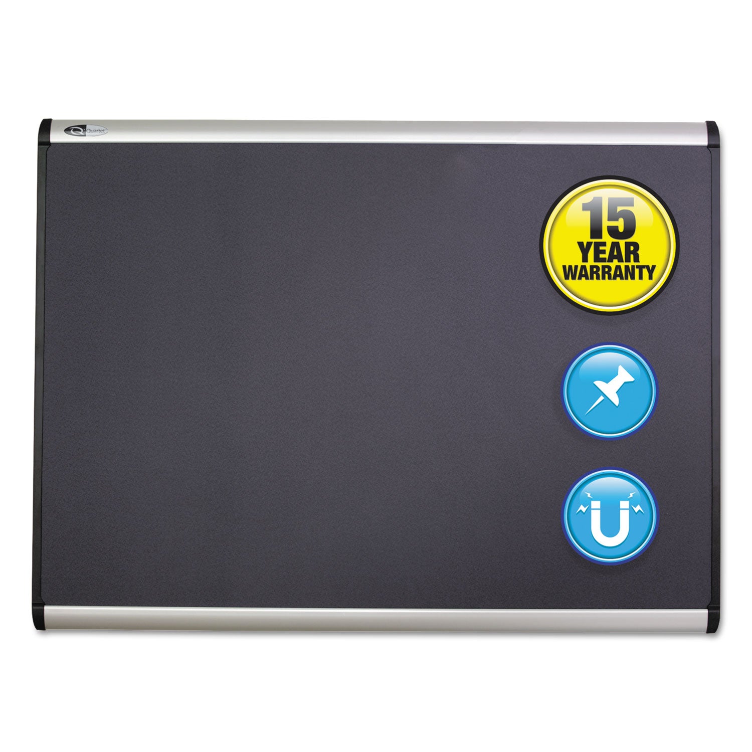 Prestige Plus Magnetic Fabric Bulletin Boards, 72 x 48, Gray Surface, Silver Aluminum Frame - 