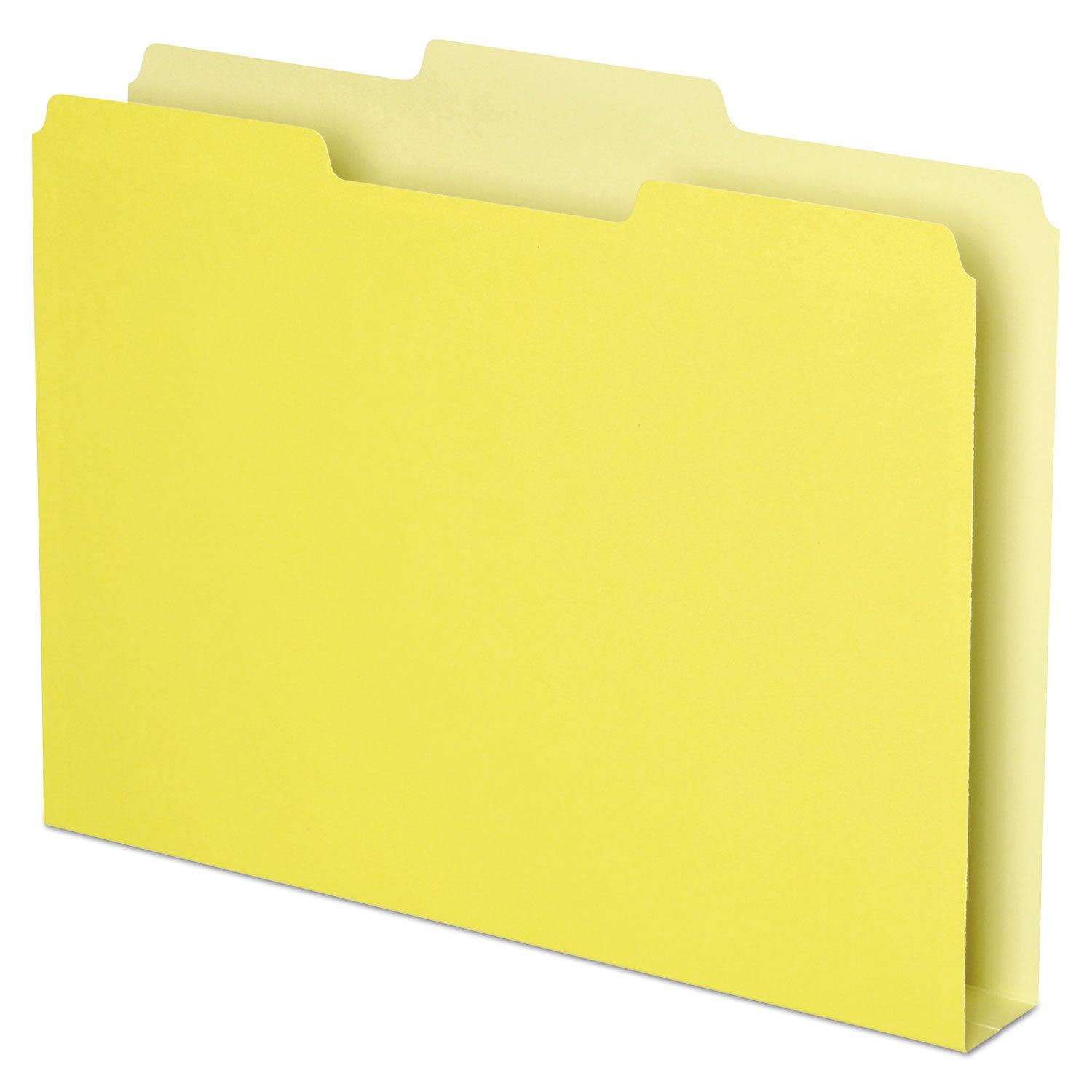 double-stuff-file-folders-1-3-cut-tabs-assorted-letter-size-15-expansion-yellow-50-pack_pfx54456 - 1