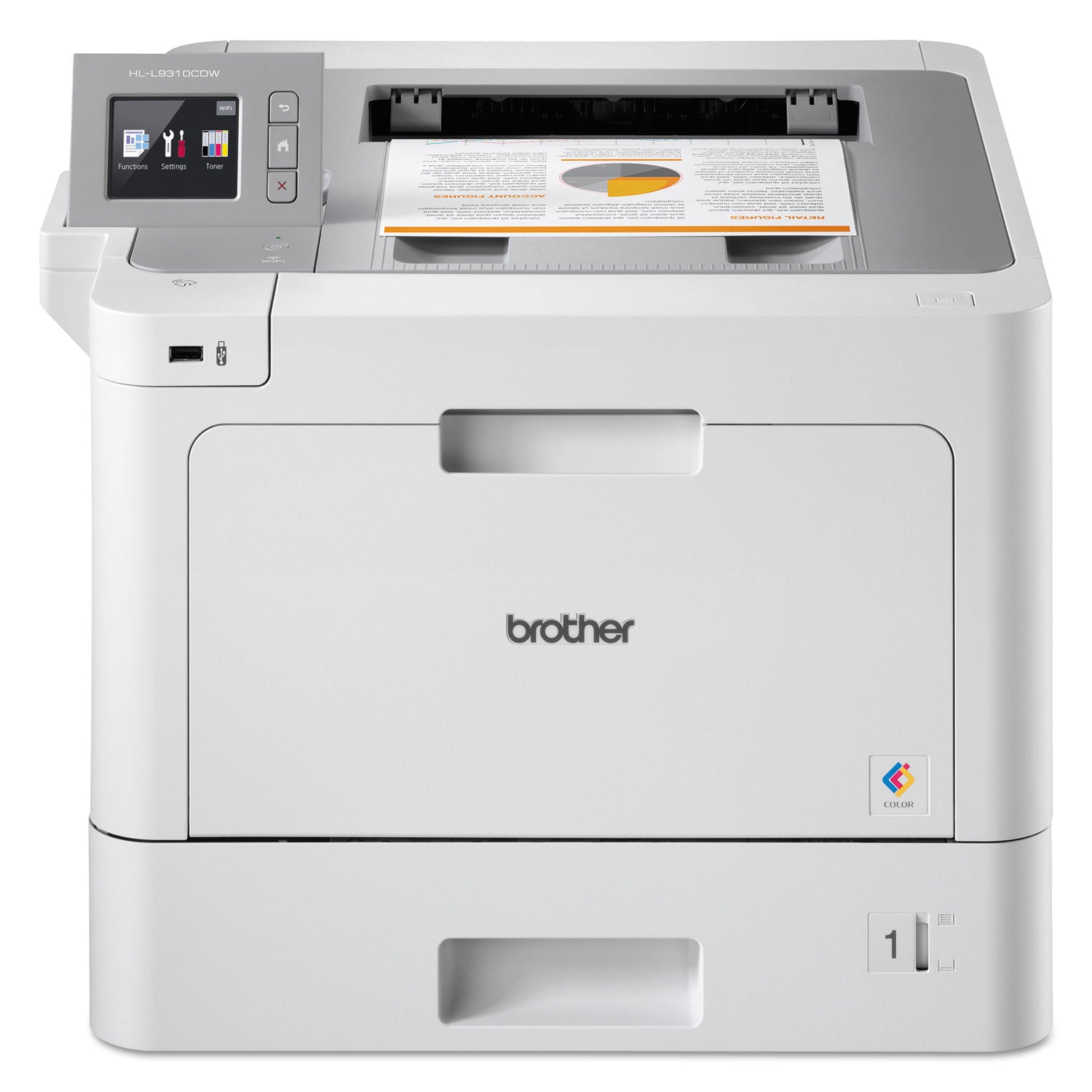 Brother Business Color Laser Printer HL-L9310CDW - for Mid-Size Workgroups with Higher Print Volumes - 1