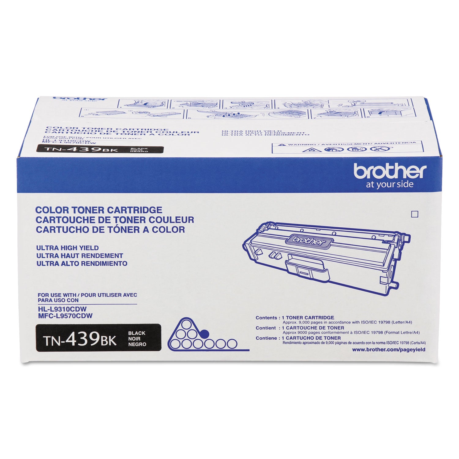 Brother TN439BK Original Ultra High Yield Laser Toner Cartridge - Black - 1 Each - 9000 Pages - 1