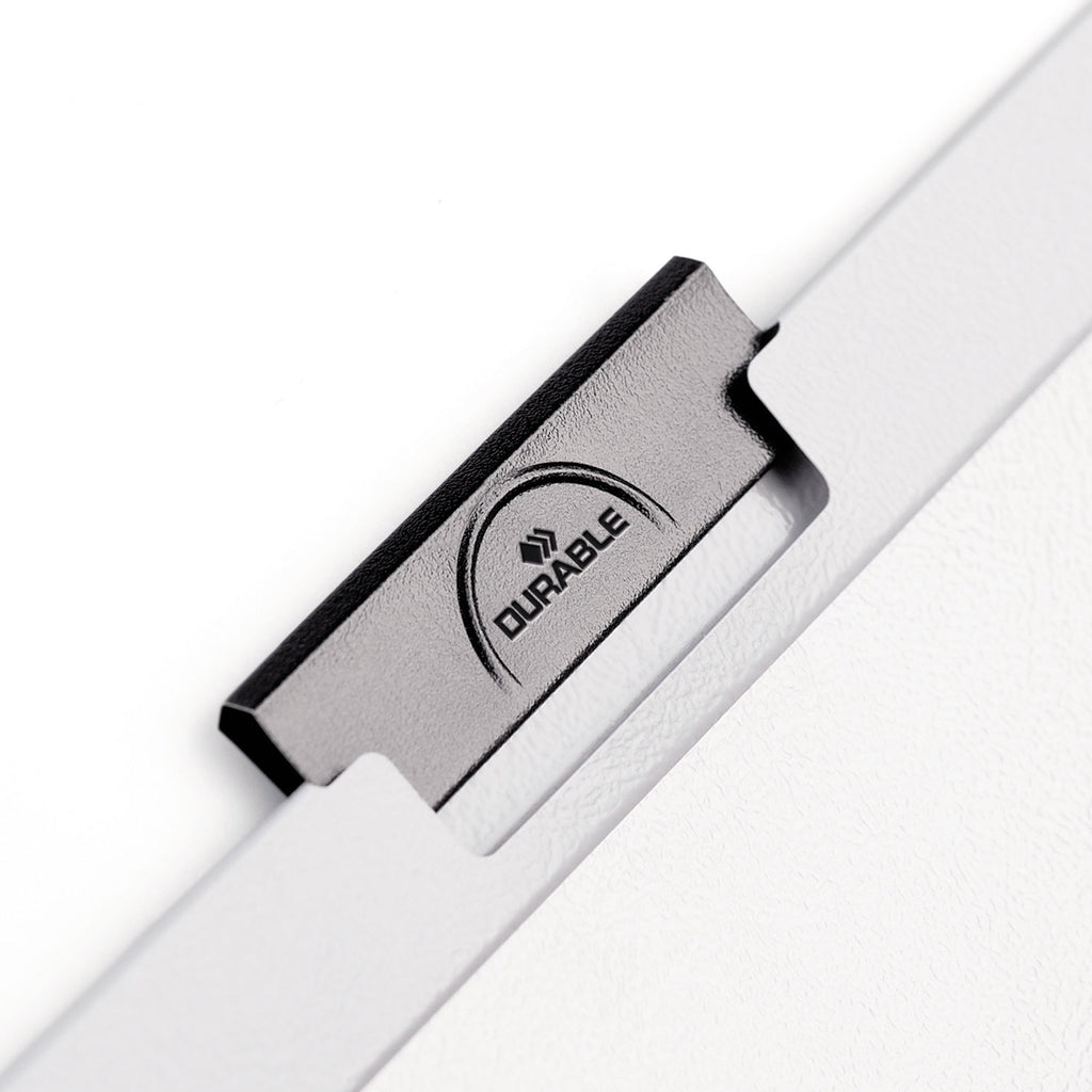 DuraClip Report Cover, Clip Fastener, 8.5 x 11, Clear/Graphite, 25/Box - 