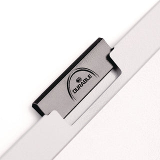 DuraClip Report Cover, Clip Fastener, 8.5 x 11, Clear/Navy, 25/Box