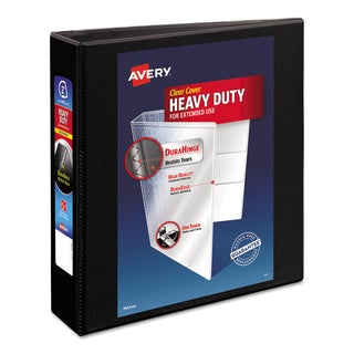 Heavy-Duty Non Stick View Binder with DuraHinge and Slant Rings, 3 Rings, 2" Capacity, 11 x 8.5, Black, (5500) - 