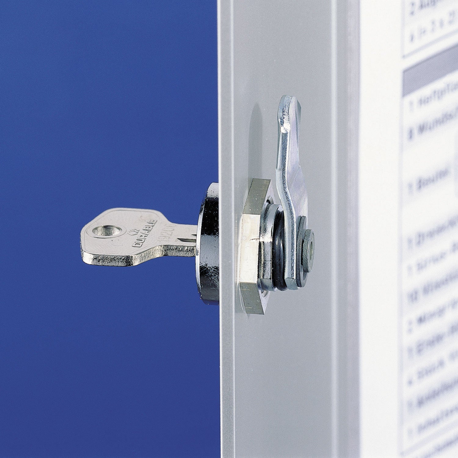 Locking Key Cabinet, 72-Key, Brushed Aluminum, Silver, 11.75 x 4.63 x 15.75 - 