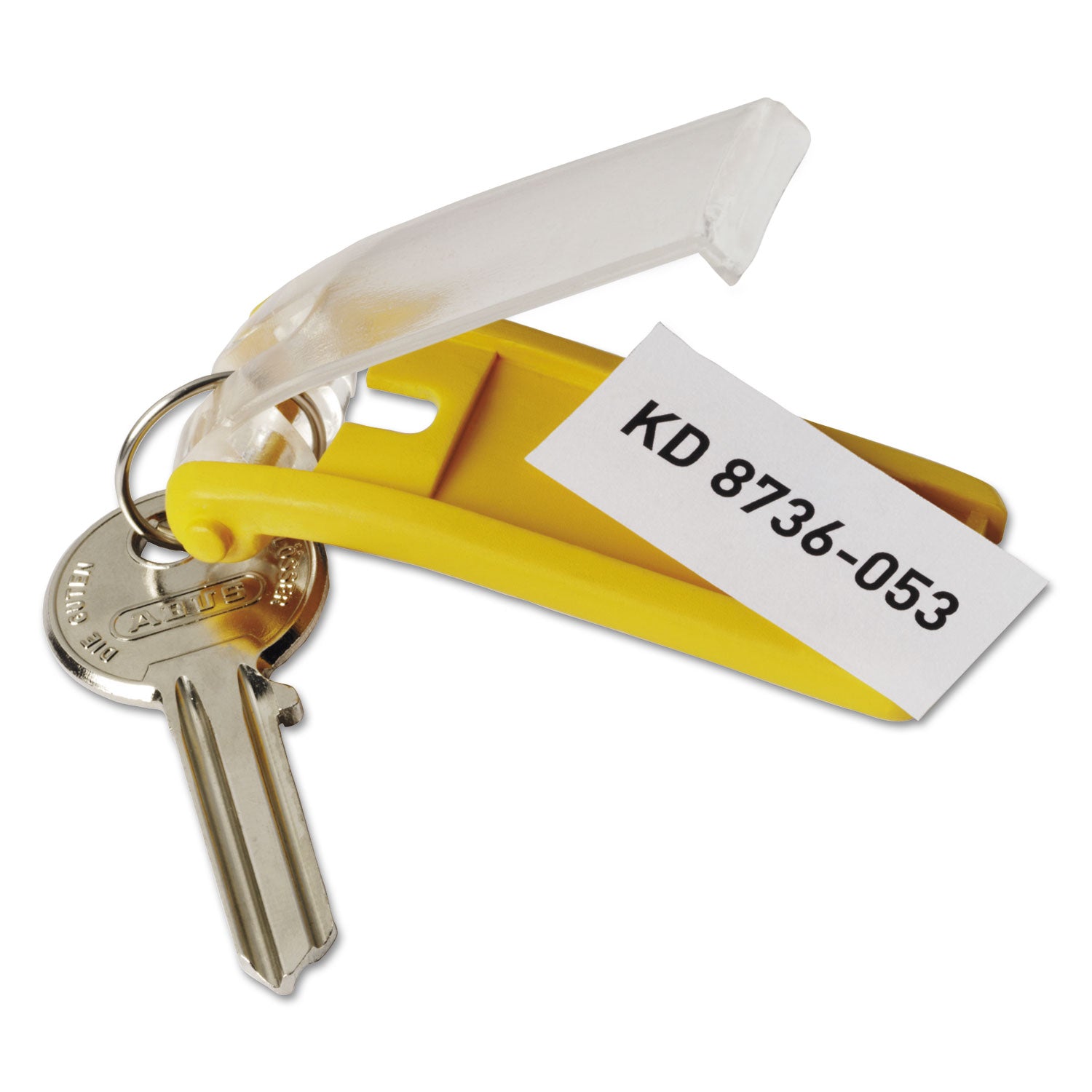 Key Tags for Locking Key Cabinets, Plastic, 1.13 x 2.75, Black, 6/Pack - 