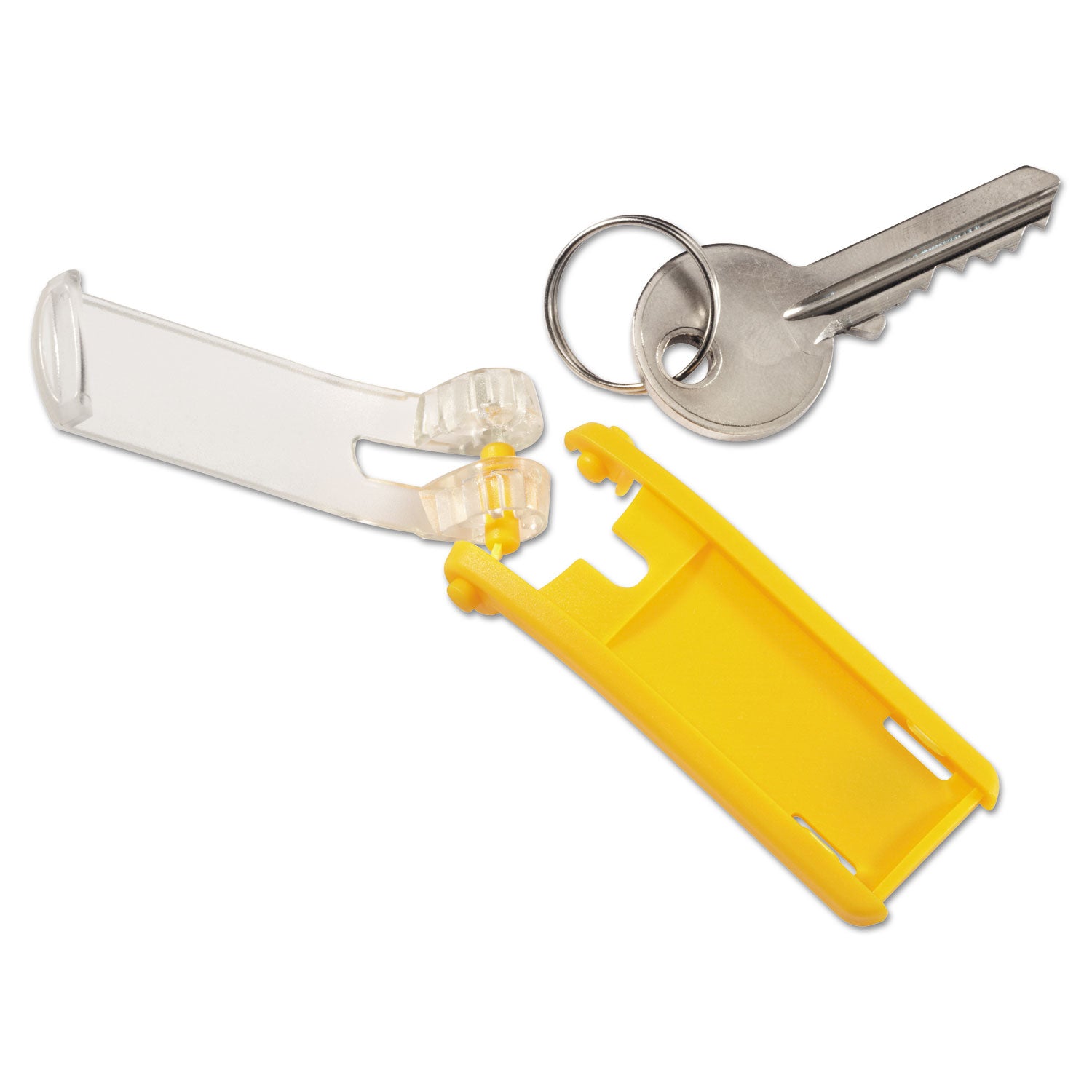 Key Tags for Locking Key Cabinets, Plastic, 1.13 x 2.75, Black, 6/Pack