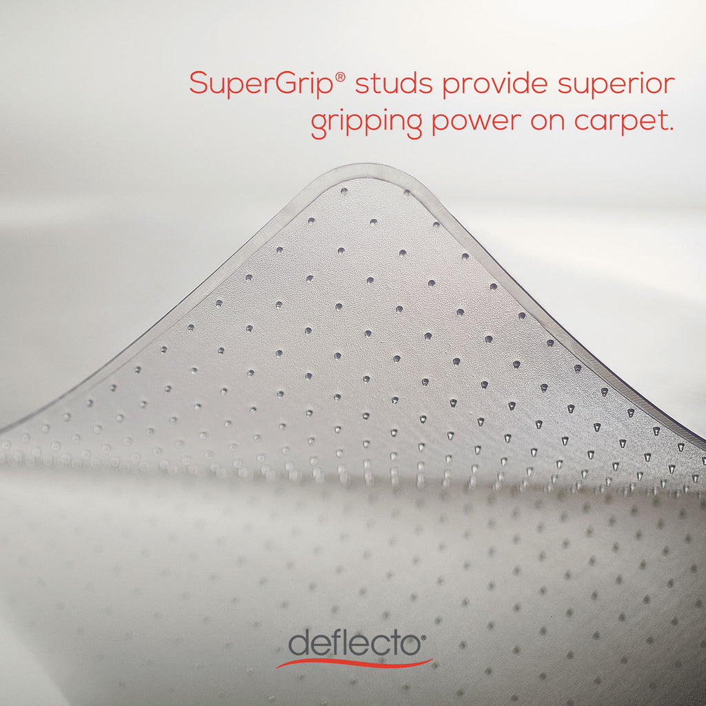 occasional-use-studded-chair-mat-for-flat-pile-carpet-36-x-48-lipped-clear_alemat3648cfpl - 2