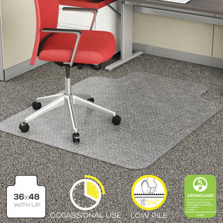 economat-occasional-use-chair-mat-low-pile-carpet-roll-36-x-48-lipped-clear_defcm11112com - 1